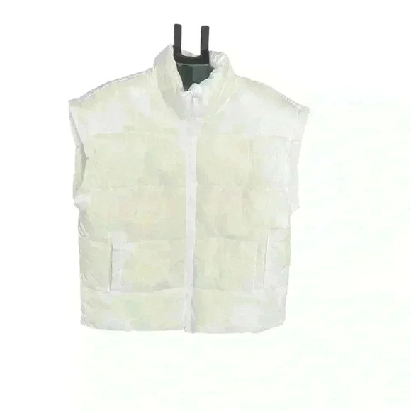Free People Movement Womens In A Bubble Puffer Waistcoat Vest White Medium NWT - Picture 2 of 13